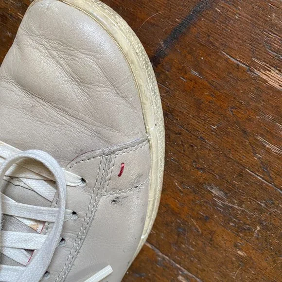 Converse Men’s Cream High-Top Sneakers with Pink Accents - Picture 3 of 9